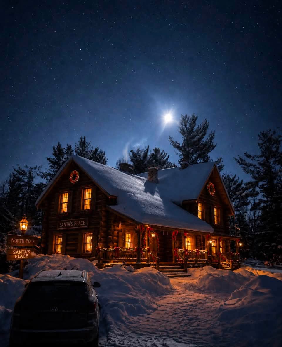 A magical evening at Santa's Log House