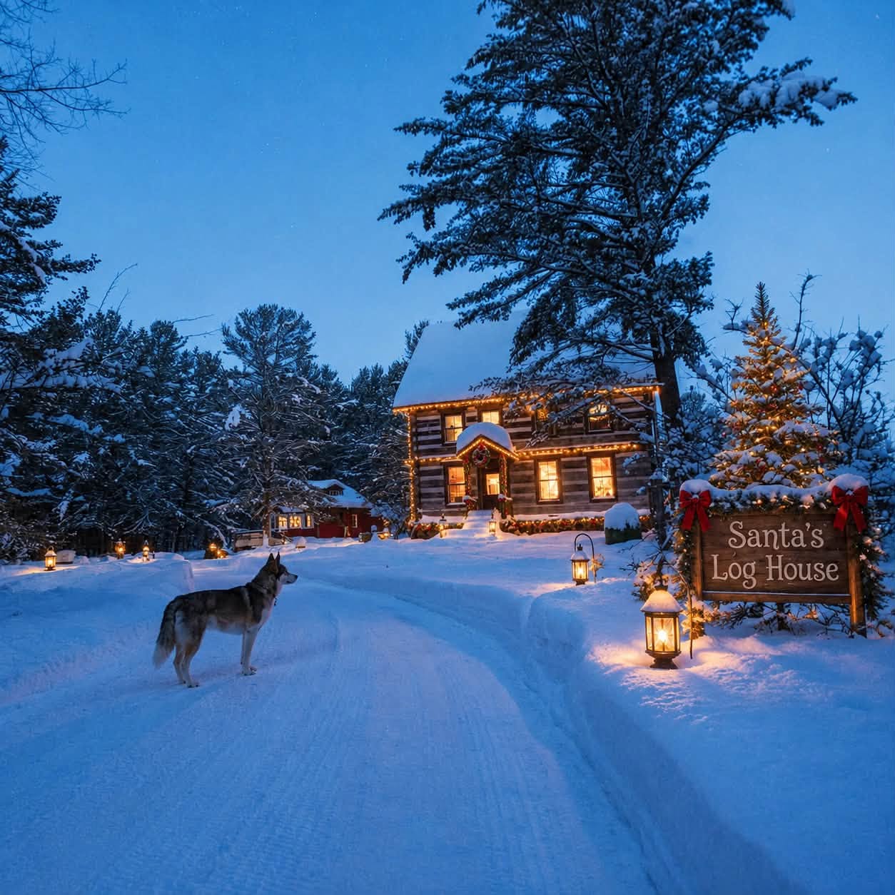 A winter wonderland at Santa's Log House