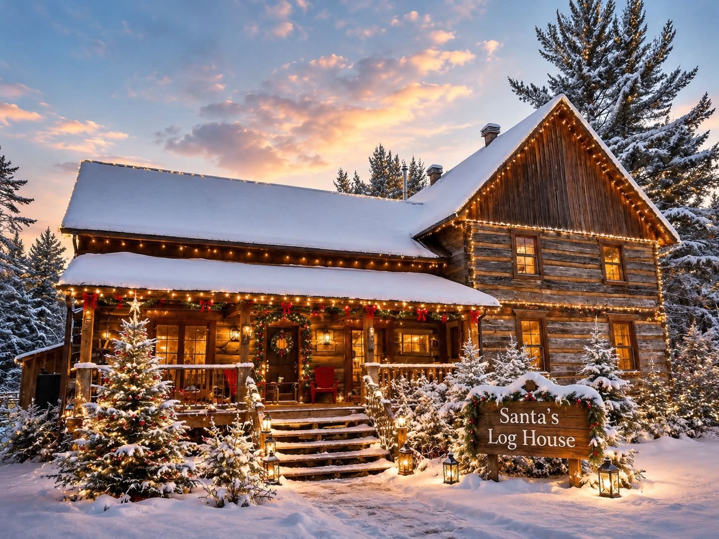 Christmas magic inside Santa's Log House